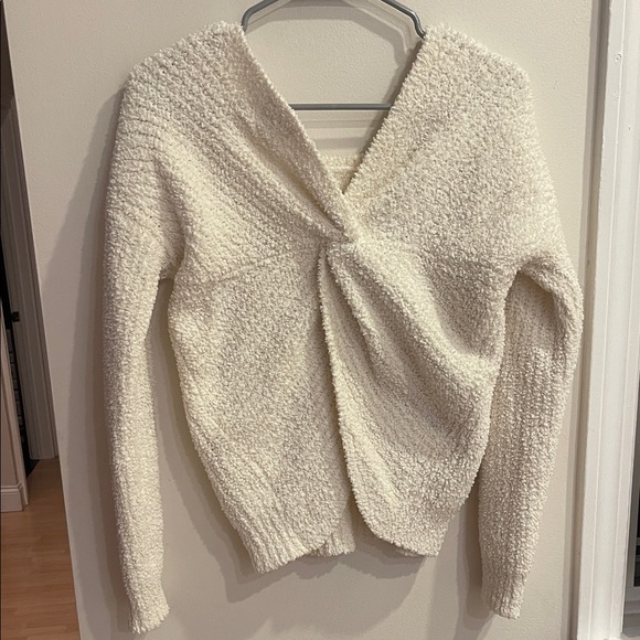 Hippie Rose Sweaters - Hippie Rose Textured Cream Sweater